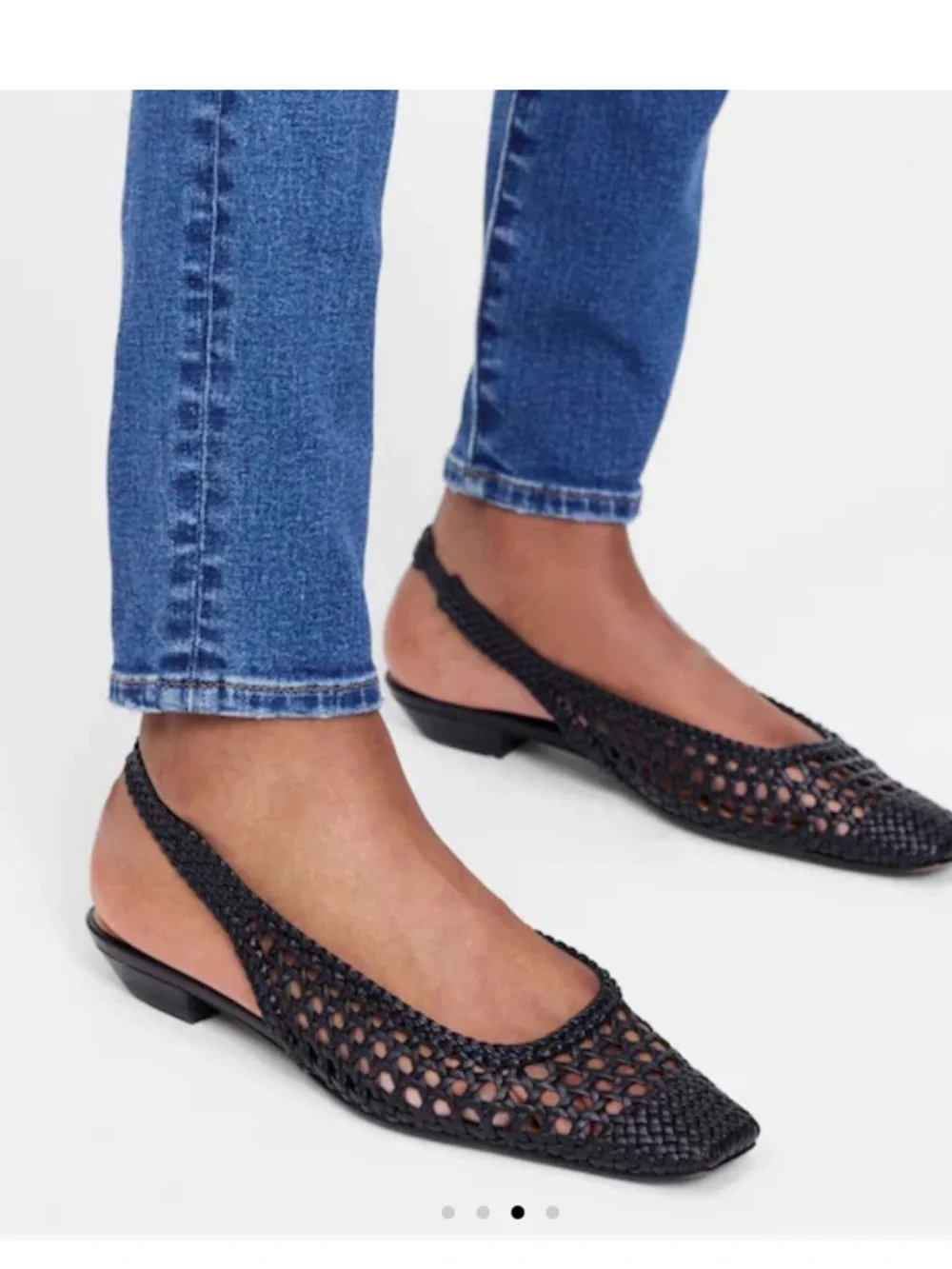 Madewell Black Woven Slingback Flats